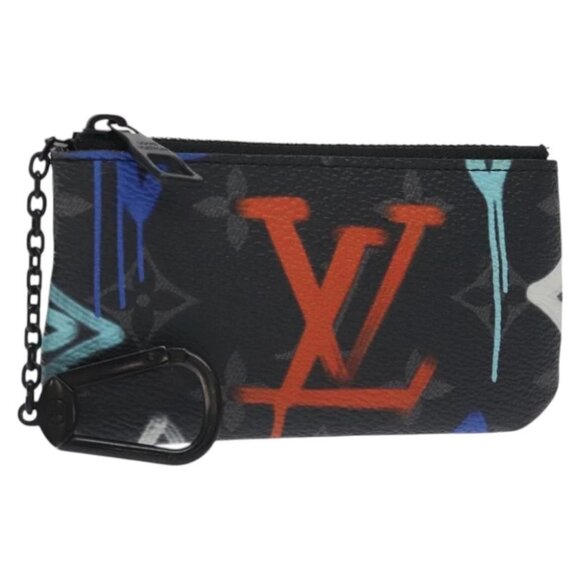 LOUIS VUITTON Eclipse Graffiti Pochette Cles Coin Purse - Picture 1 of 16